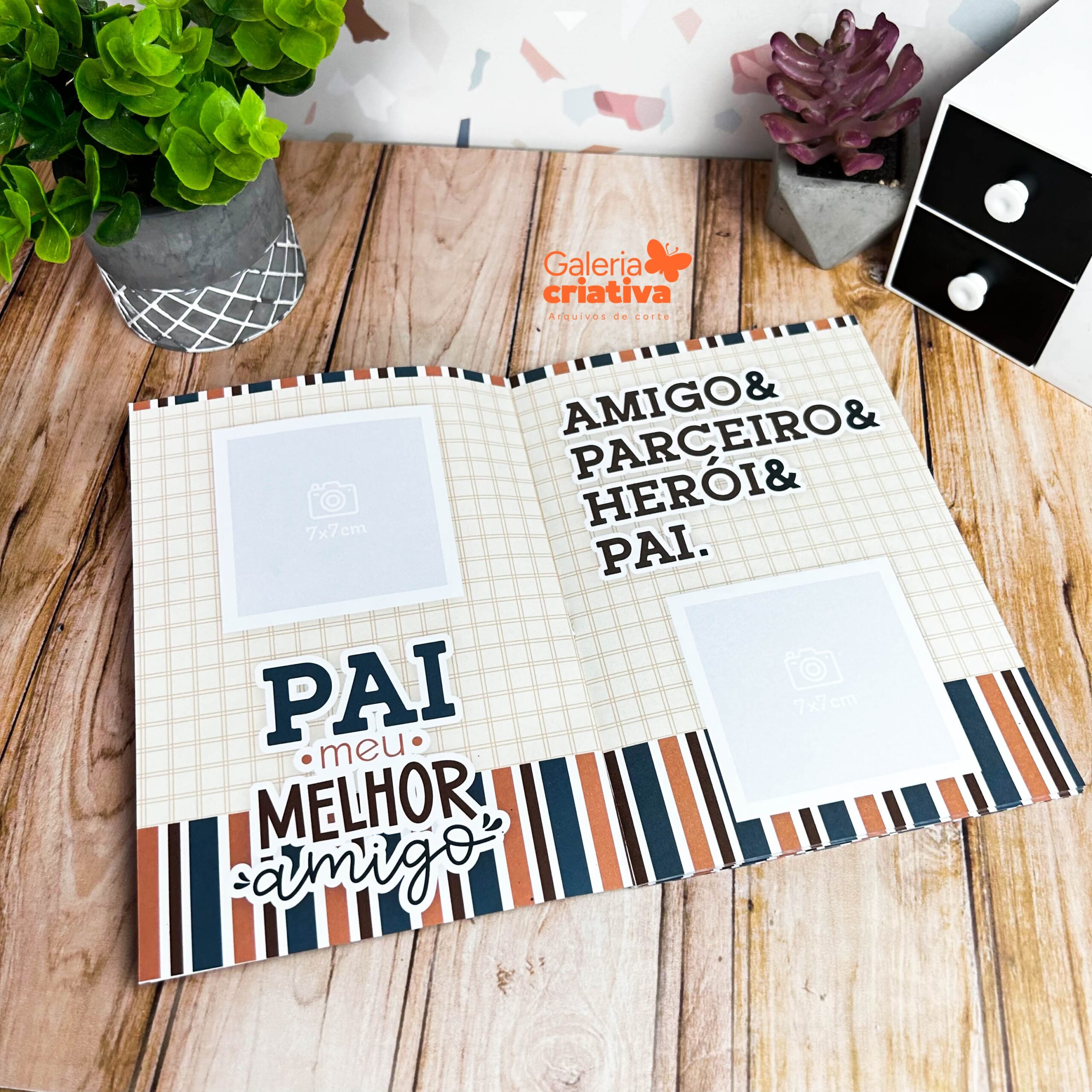 Álbum de figurinhas - para grampear ou costurar Arquivo Dia dos Pais Albúm de Figurinhas - Imagem 1