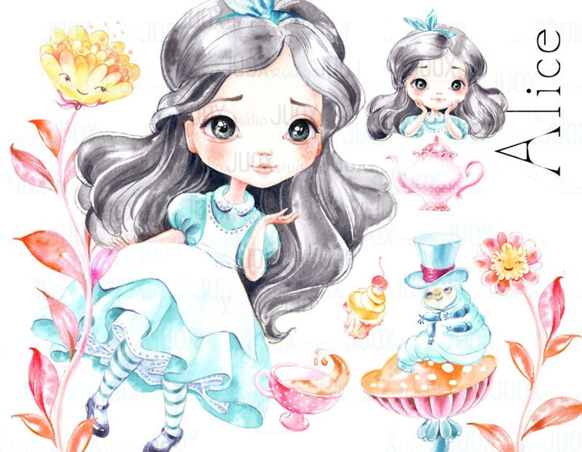 Alice in Wonderland 3 Arquivo Kit Digital Alice no Pais das Maravilhas 3 - Imagem 1