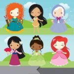 Kit Digital Papeis Princesas