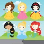 Kit Digital Papeis Princesas Baby