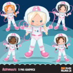 Arquivo Kit Digital Astronauta menina