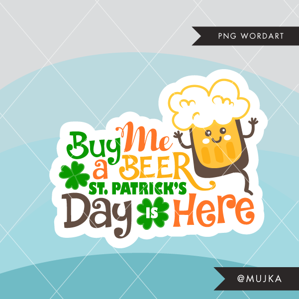BEER-WORDART Kit Digital St. Patrick´s - Imagem 1
