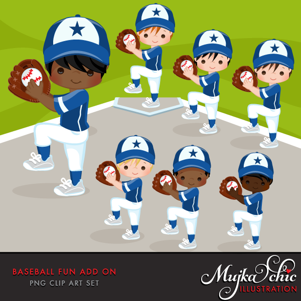 Baseball fun add on boy Kit Digital Baseball Menino - Imagem 1