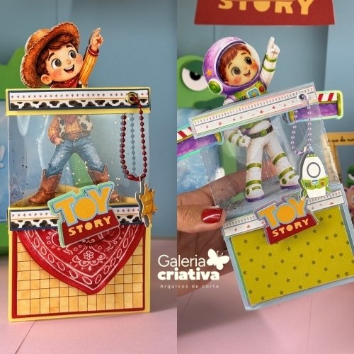 Box triangular Acetato Arquivo Box Triangular Acetato - Toy Story - Imagem 1