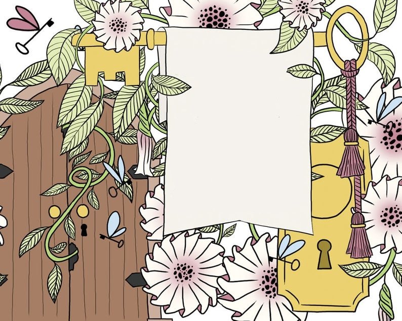 Bullet Journal Colourfull Kit Digital Jardim com Flores Brancas - Imagem 1