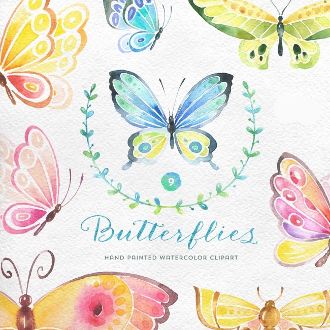 Butterflies 1-Octopus Kit Digital Borboletas - Imagem 1