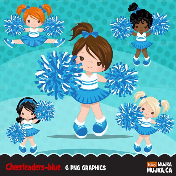 CHEERLEADERS BLUE Kit Digital Lider de Torcida Azul - Imagem 1