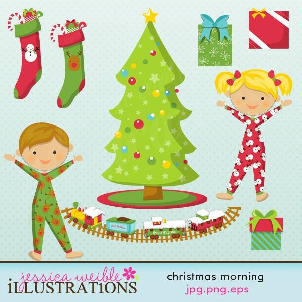 CHRISTMAS MORNING Arquivo Kit Digital Manhã de Natal - Imagem 1