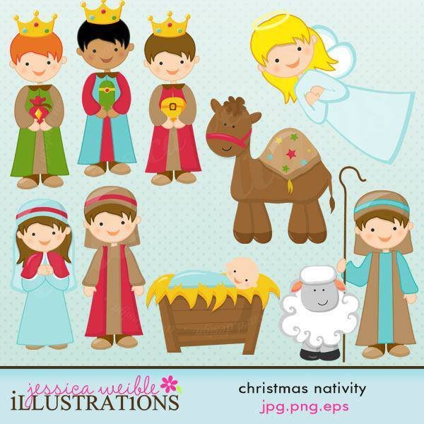 CHRISTMAS NATIVITY CLIPAT Arquivo Kit Digital Presépio de Natal - Imagem 1