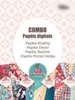 Kit Digital Cereja Combo Papéis