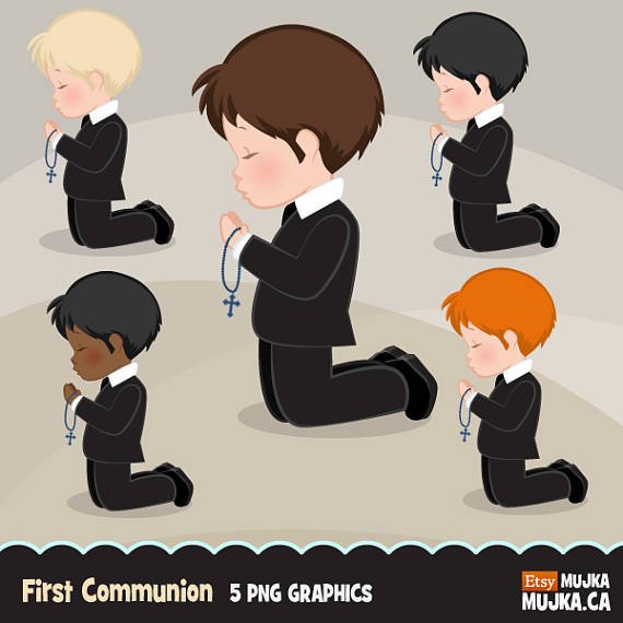 COMMUNION BOYS SIDE Kit Digital Primeira Comunhão Garoto - Imagem 1