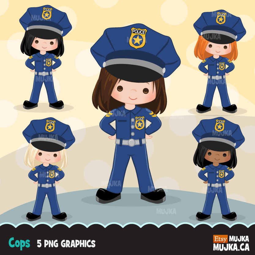 COPS GIRL Kit Digital Policial Girls - Imagem 1