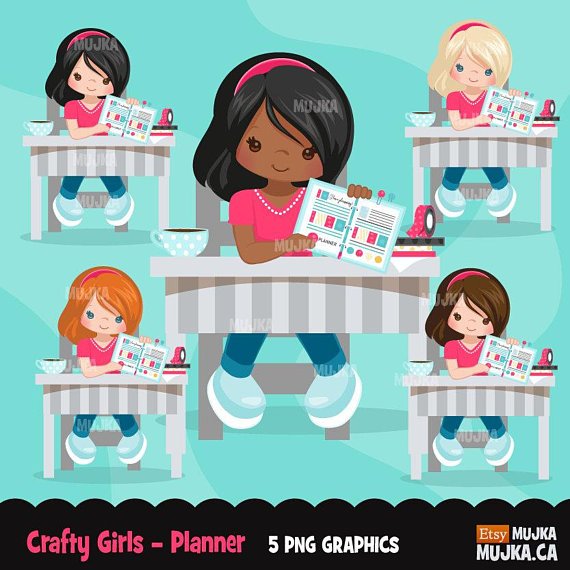 CRAFTY-PLANNERS Kit Digital Garota Planner - Imagem 1