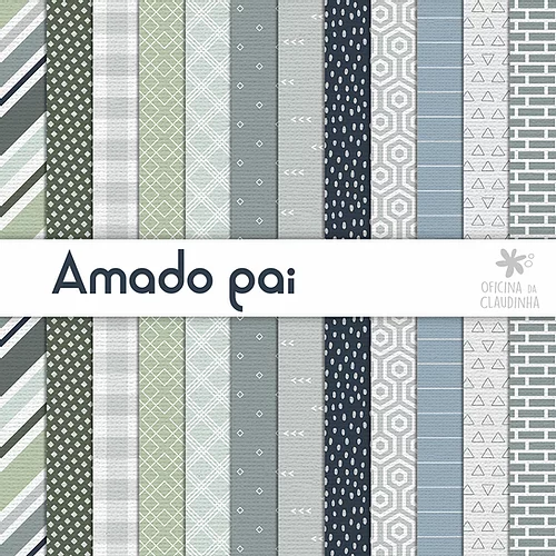 Claudinha_Papeis_AmadoPai Kit Digital Dia dos Pais Papeis Pai Amado - Imagem 1