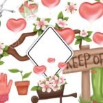 Kit DigitalDia dos Namorados - Coração Flores