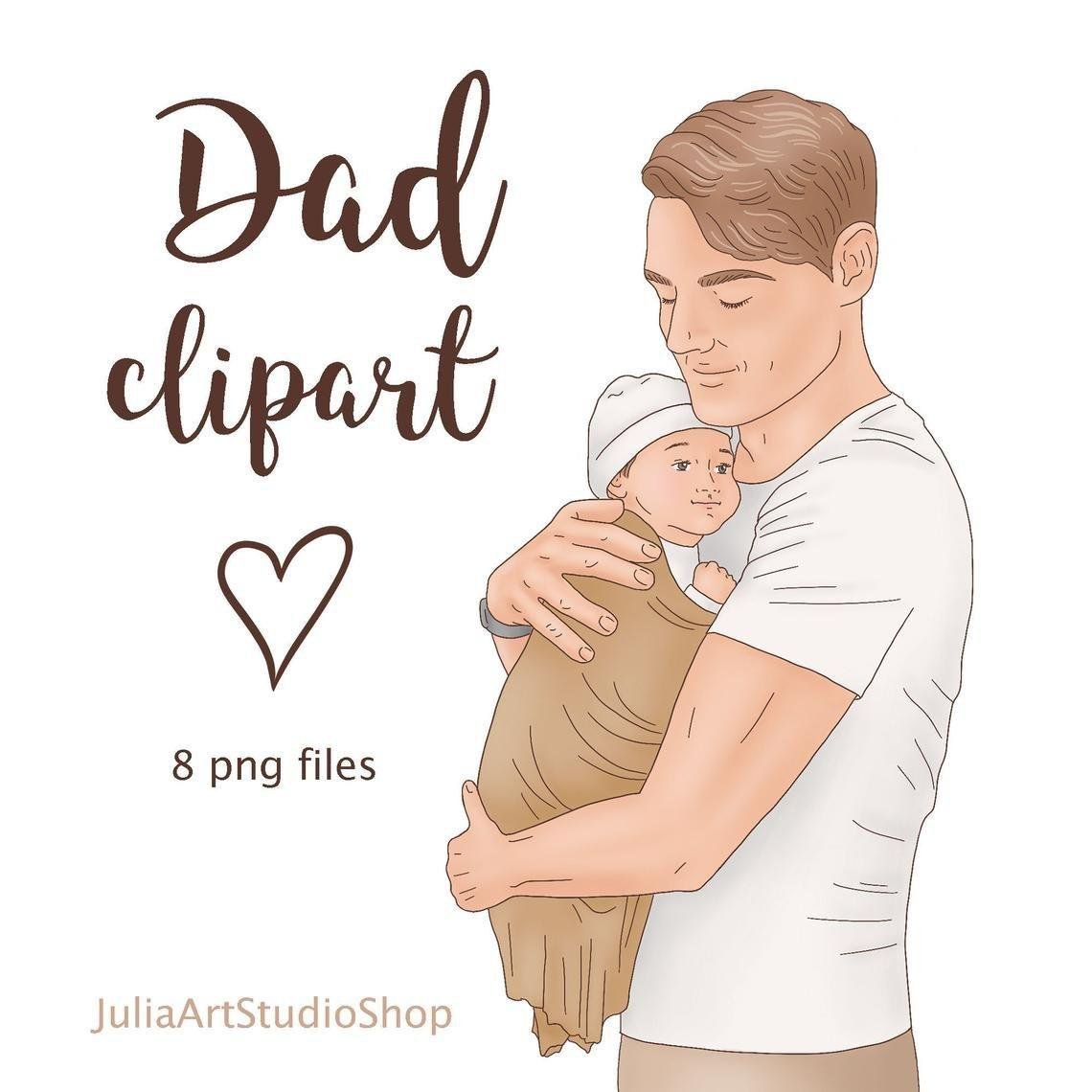 Dia dos Pais 16 Kit Digital Papai com Bebê - Imagem 1