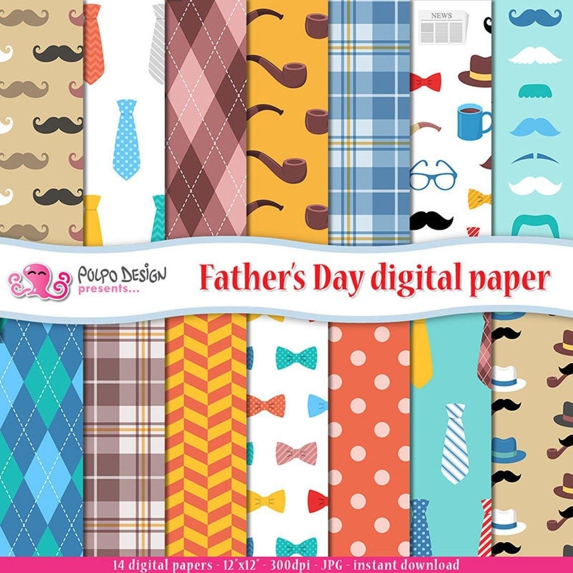 Dia dos Pais 5 Kit Digital Dia dos Pais Papeis Papai - Imagem 1