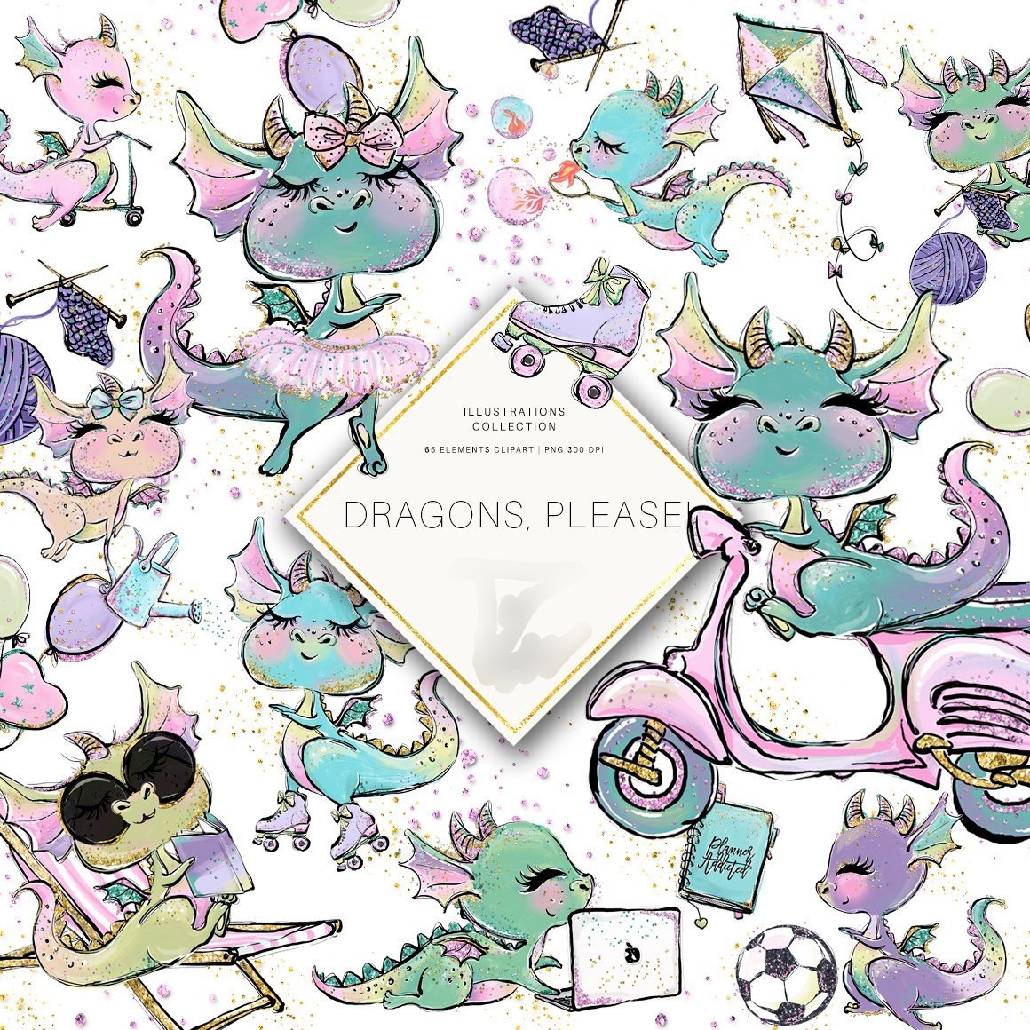 Dragons, please Kit Digital Libélulas - Imagem 1