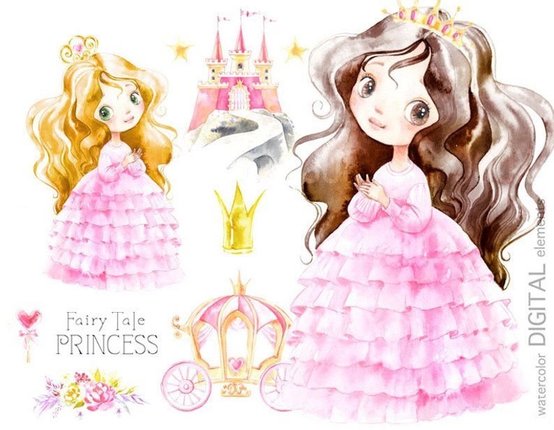 Fairy Tale Princess 2 Arquivo Kit Digital Princesa de Contos de Fadas - Imagem 1