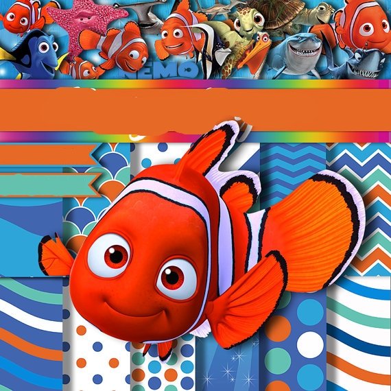 Finding Nemo Kit Digital Papeis Procurando Nemo - Imagem 1