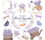 Kit Digital Floral Lavanda