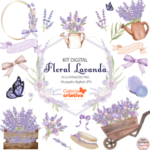 Kit Digital Floral Lavanda