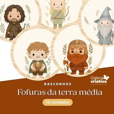 Fofuras da Terra Média Kit Digital Fofuras da Terra - Imagem 1