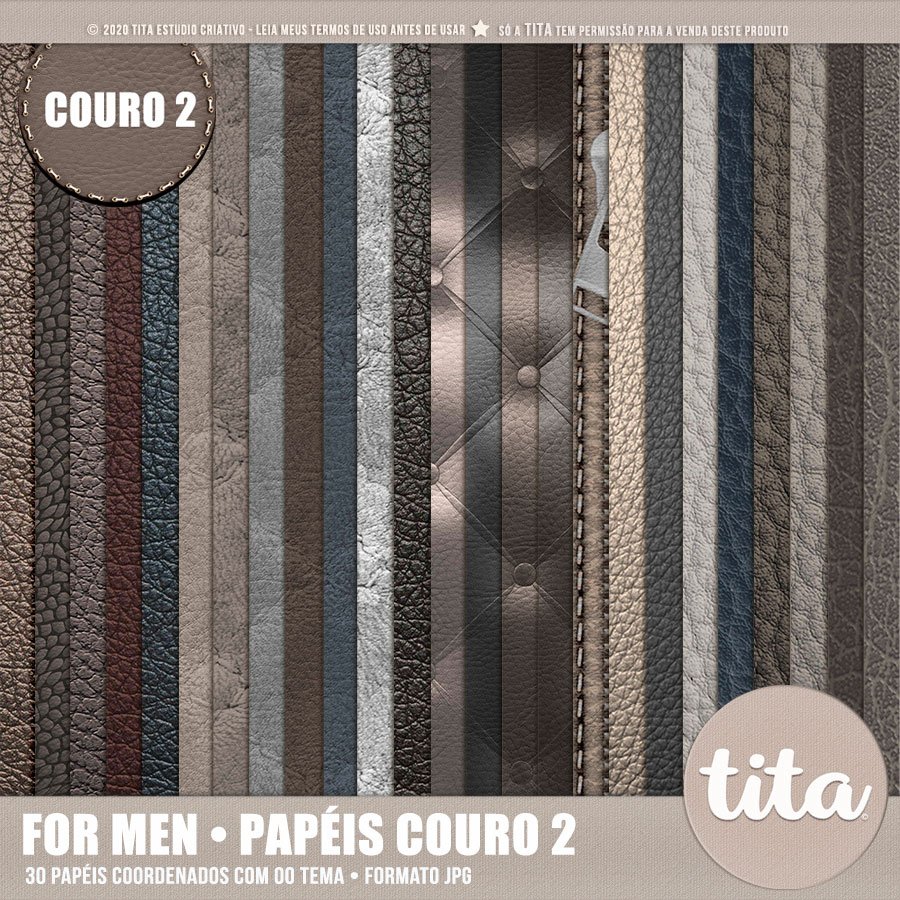 Formen_PapéisCouro02 Kit Digital Papeis Couro - Imagem 1