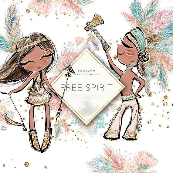 Free-Spirit-Karamfila-Cuties Kit Digital Indios - Imagem 1