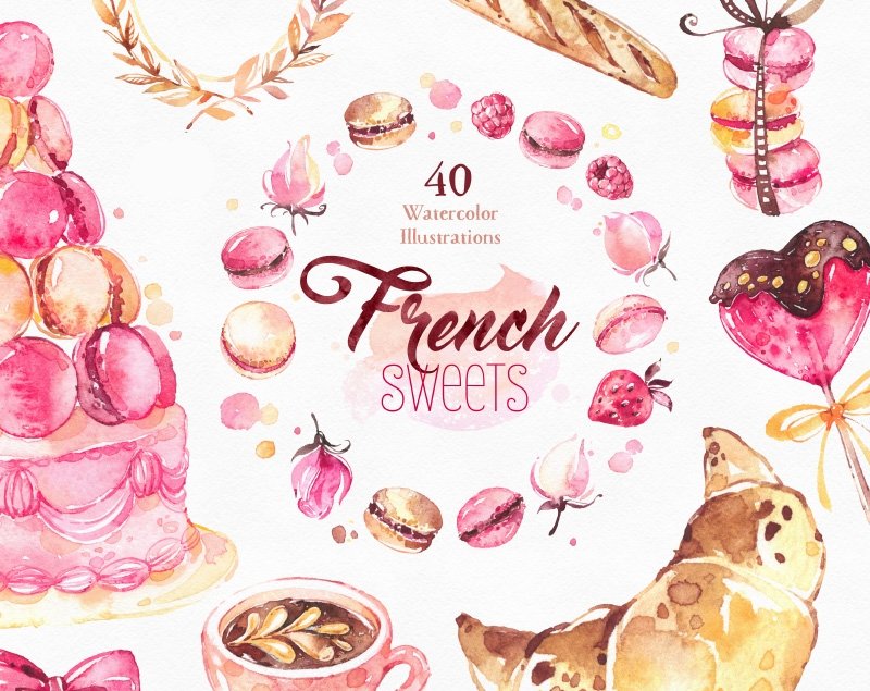 French Sweets-Octopus Kit Digital Doces Saborosos - Imagem 1
