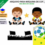 Arquivo Topo de Bolo Futebol Menino com Bola