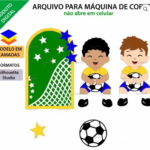 Arquivo Topo de Bolo Futebol Menino Sentado no Bolo