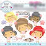 Kit Digital Menina Boneca