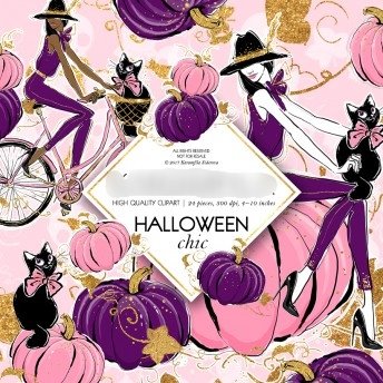 HALLOWEEN_CHIC_CLIPART Kit Digital Halloween Elegegante - Imagem 1
