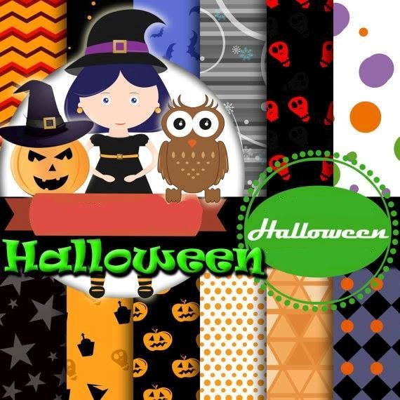Halloween Kit Digital Papeis Halloween - Imagem 1