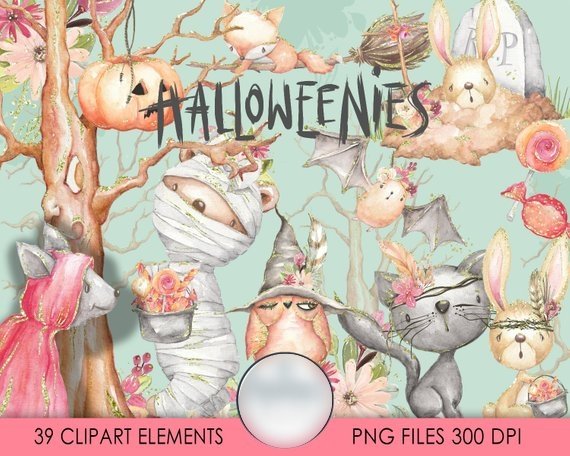 Halloweenies-Monique Kit Digital Animais Halloween - Imagem 1