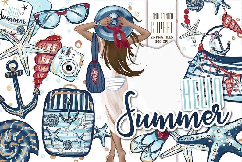 Hello Summer-Iva Arquivo Kit Digital Viegem no Verão - Imagem 1