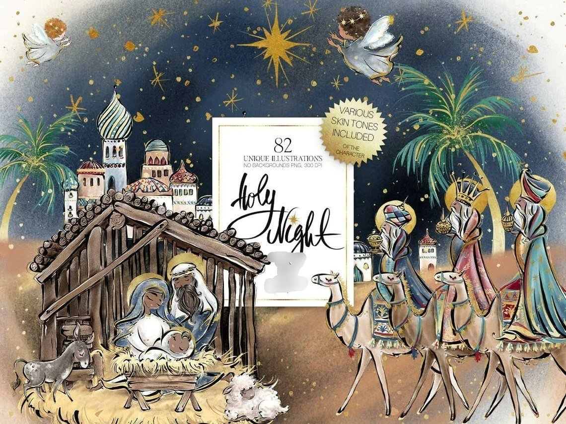 Holy Night-Karamfila Kit Digital Nascimento de Jesus - Imagem 1