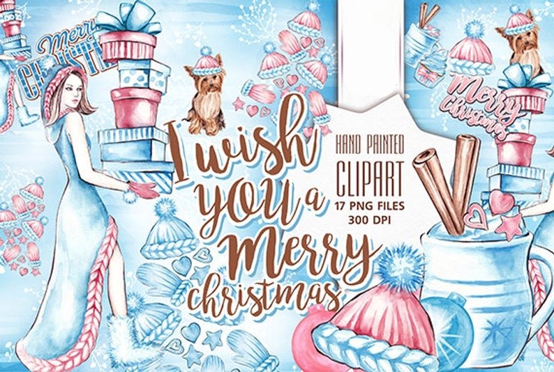 I Wish You A Merry Christmas-Iva Arquivo Kit Digital Compras de Natal - Imagem 1