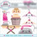 Kit Digital Engomando Roupas Clipart