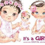 Arquivo Kit Digital Bebês Meninas Fofinhos