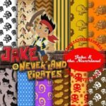 Kit Digital Papeis Jake O Pirata