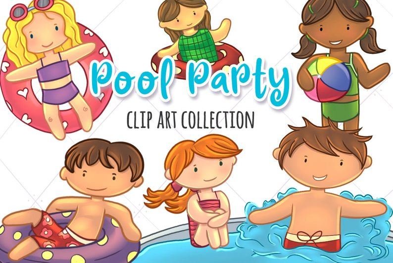 KIK_PoolParty Arquivo Kit Digital Pool Party - Imagem 1