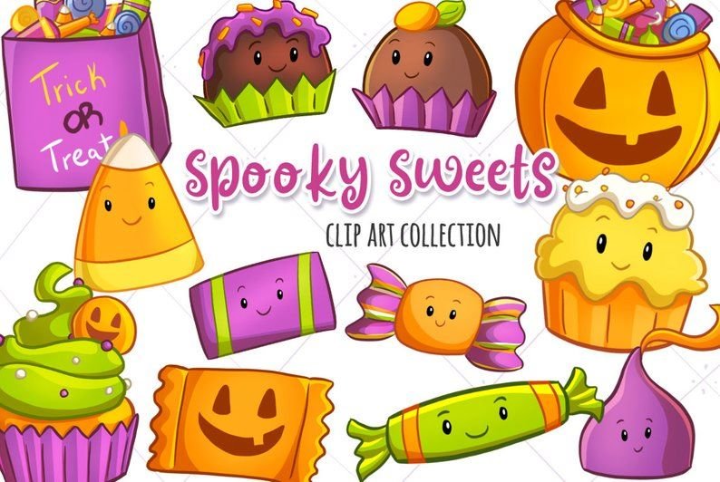 KIK_SpookySweets Arquivo Kit Digital Doces Halloween - Imagem 1