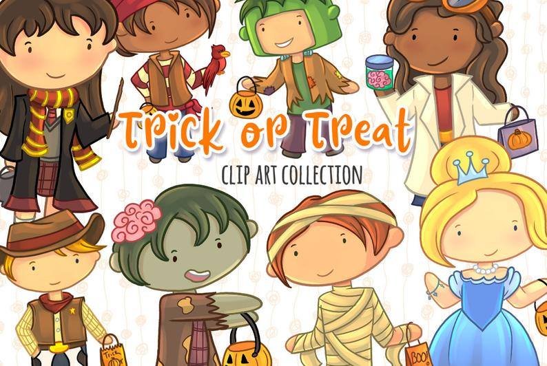 KIK_TrickOrTreatKids Arquivo Kit Digital Doces ouTravessuras Kids - Imagem 1