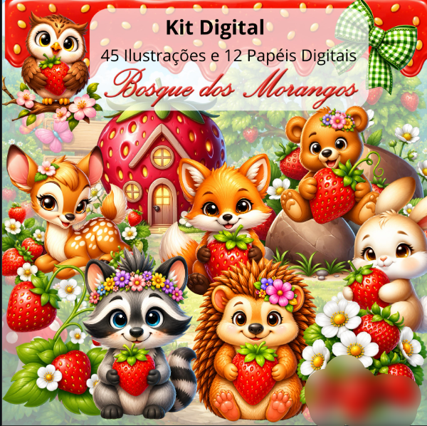 Kit Digital Bosque dos Morangos Kit Digital Bosque dos Morangos - Imagem 1