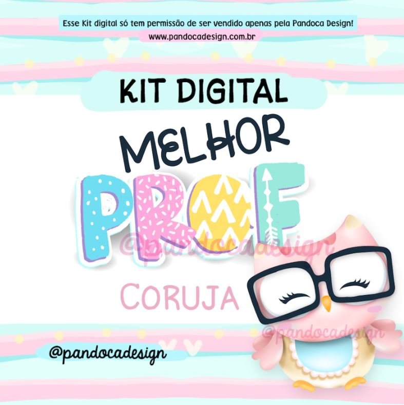 Kit Digital - Melhor Prof Coruja Kit Digital Melhor Professor Coruja - Imagem 1