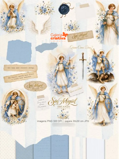 Kit Ilustrações São Miguel Arcanjo 2 Kit Digital São Miguel Arcanjo 2 - Imagem 1