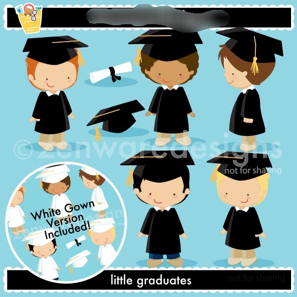 LITTLE GRADUATES BOYS Kit Digital Formatura Garotos - Imagem 1