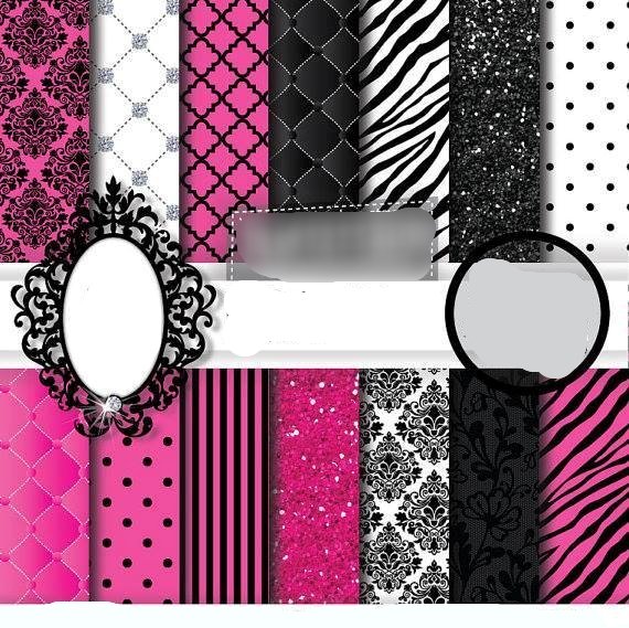Lagartixa_Party Night Kit Digital Papeis Barbie - Imagem 1